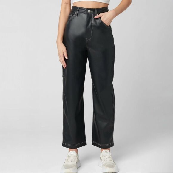 BLANK NYC Baxter Ribcage Straight Vegan Carpenter Pants Black 26 NWT $108 - Picture 2 of 12